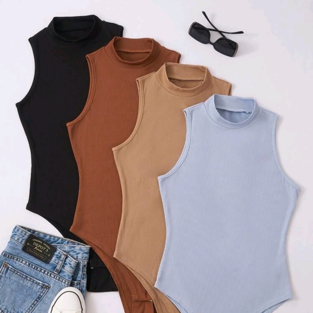 4 Ribbed bodysuits